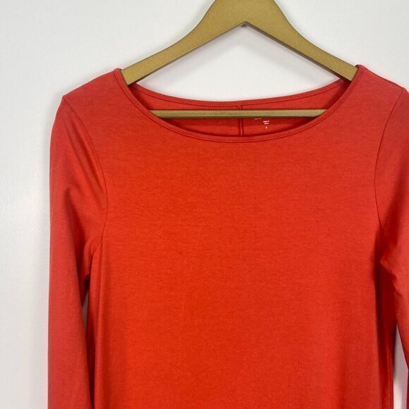 Garnet Hill Coral 3/4 Sleeve Shift Dress - Picture 4 of 12